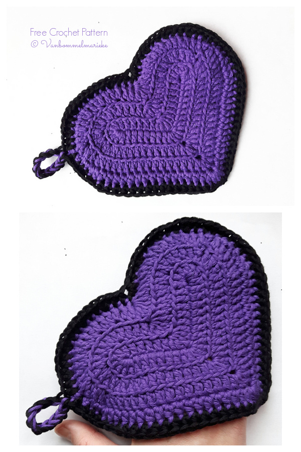 My Heart Dishcloth Free Crochet Pattern