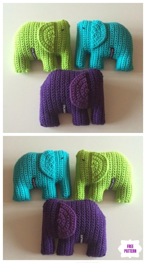 Crochet Little Elephant Amigurumi Free Patterns -Video
