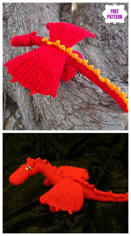 Crochet Fierce Little Dragon Amigurumi Free Pattern - Video