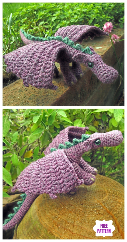 Crochet Fierce Little Dragon Amigurumi Free Pattern - Video