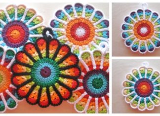 Crochet Flower Potholders Free Crochet Pattern Crochet Flower Potholders Free Crochet Pattern