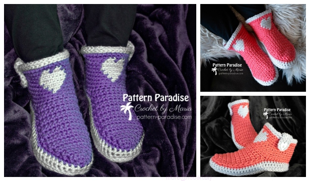 Crochet with Love Slippers Crochet Pattern