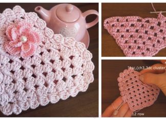 Easy Granny Stitch Heart Doily Free Crochet Pattern – Video Easy Granny Stitch Heart Doily Free Crochet Pattern - Video