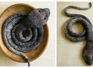 Easy Knit Striped Stockinette Snake Free Knitting Pattern Easy Knit Striped Stockinette Snake Free Knitting Pattern