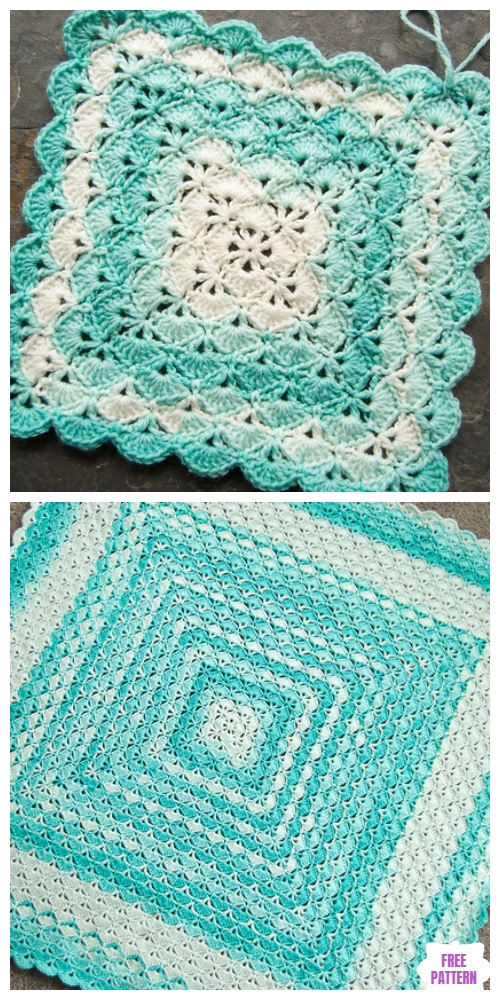 Granny Shells Blanket Free Crochet Pattern