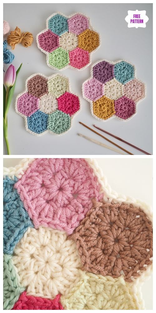Crochet Hexagon Flower Doily Free Crochet Pattern