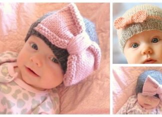 Knit Bow Baby Hat Free Knitting Pattern Knit Bow Baby Hat Free Knitting Pattern