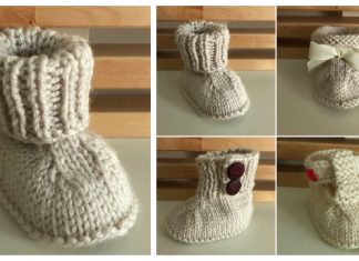 Knit Seamless Baby Booties Free Knitting Pattern Knit Seamless Baby Booties Free Knitting Pattern