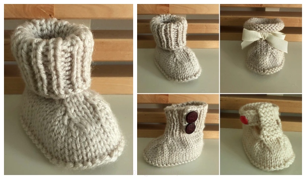 Knit Seamless Baby Booties Free 