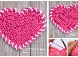 Valentine Crochet Heart Dishcloth Free Crochet Patterns Valentine Crochet Light Heart Dishcloth Free Crochet Pattern with Video Tutorial