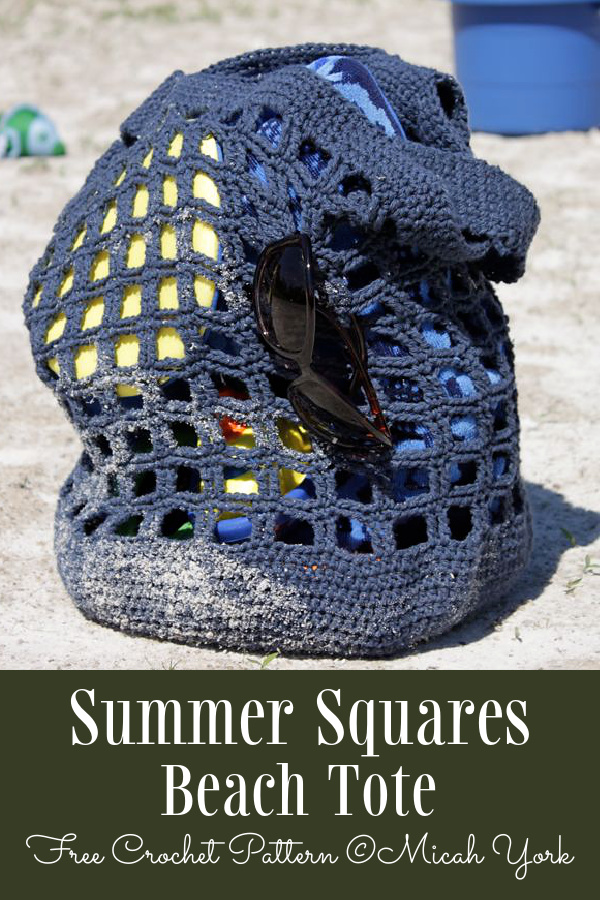 Summer Squares Beach Tote Bag Free Crochet Patterns