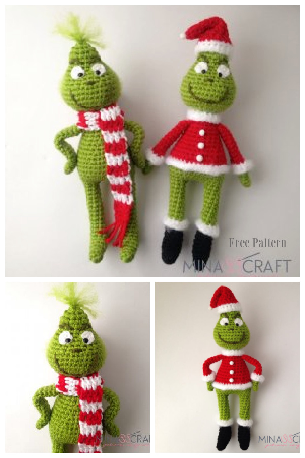 Crochet Grinch Amigurumi Free Patterns