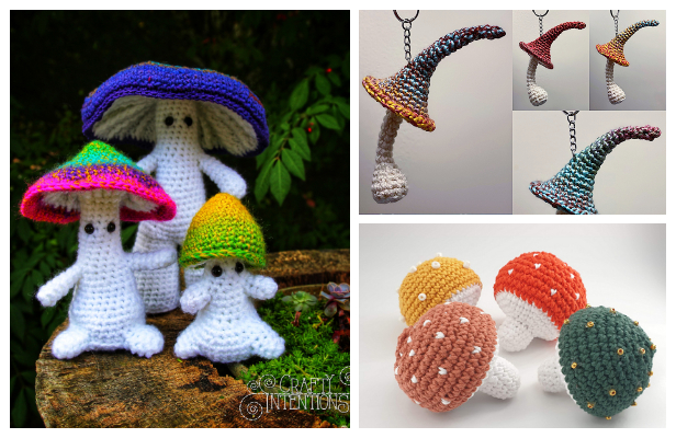 CrochetClubStore Mushroom Keychain Amigurumi Crochet Pattern