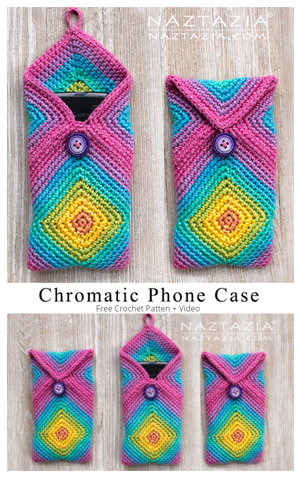 Chromatic Phone Case Free Crochet Pattern + Video