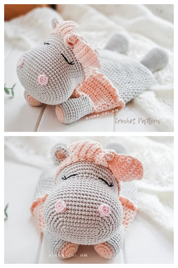 Hippo Lovey Blanket Crochet Patterns