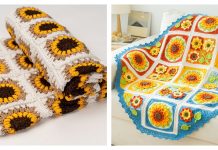 Sunflower Blanket Free Crochet Patterns Sunflower Granny Square Blanket Free Crochet Patterns