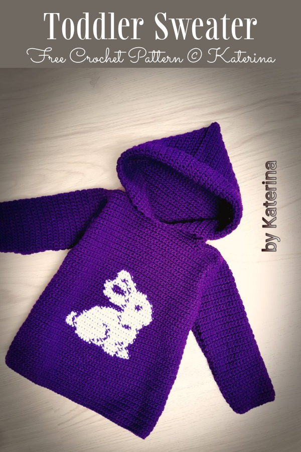 Toddler Bunny Hoodie Sweater Free Crochet Pattern