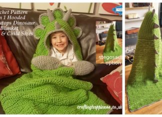 Cool Hooded Dinosaur Blanket Crochet Pattern Cool Hooded Dinosaur Blanket Crochet Pattern