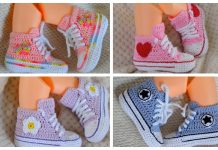 Crochet Baby Converse Booties Free Crochet Pattern + Video Crochet Baby Converse Booties Free Crochet Pattern + Video