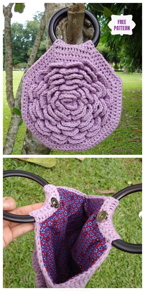 Crochet Bag in Blossom Handbag Free Crochet Pattern