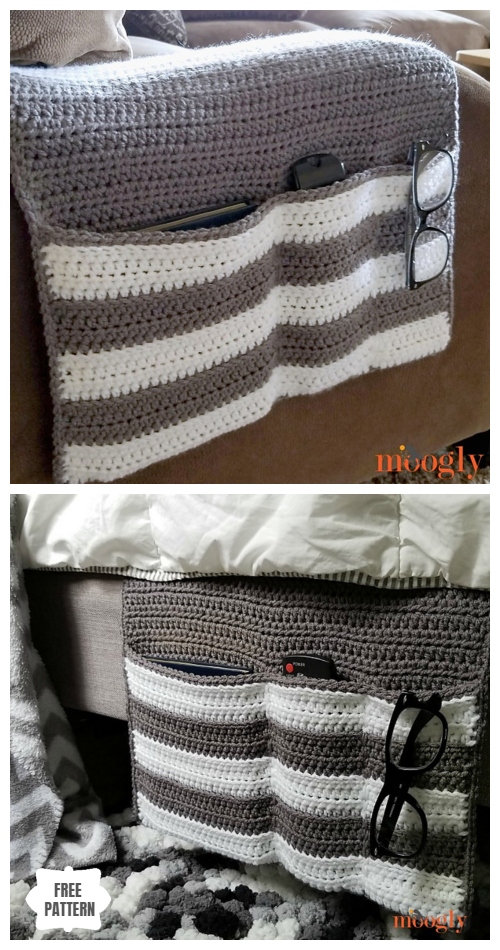 Crochet Couch Bedside Organizer Caddy Free Crochet Patterns