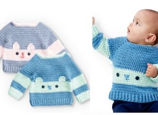 Kitty Baby Sweater Free Crochet Pattern + Video Kitty Baby Sweater Free Crochet Pattern + Video