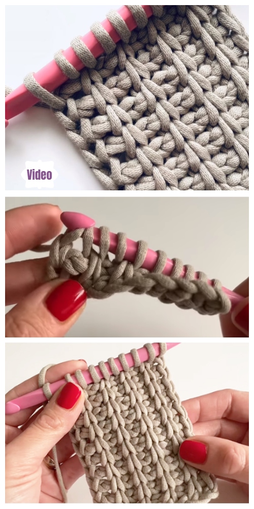 Tunisian Crochet Rib Stitch Free Crochet Pattern-Video