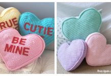 Valentine Candy Heart Pillow Free Crochet Patterns Candy Heart Pillow Free Crochet Pattern
