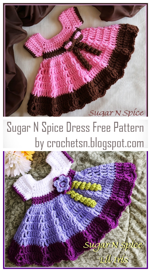 Crochet Sugar N Spice Dress Free Pattern with Video