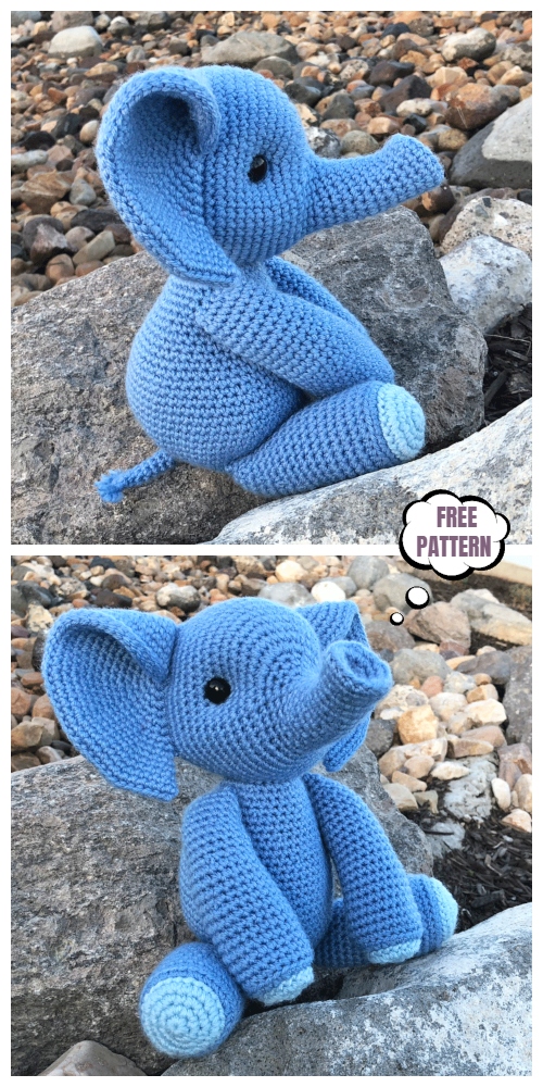 Crochet Toy Elephant Amigurumi Free Patterns