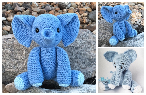 crochet elephant doll