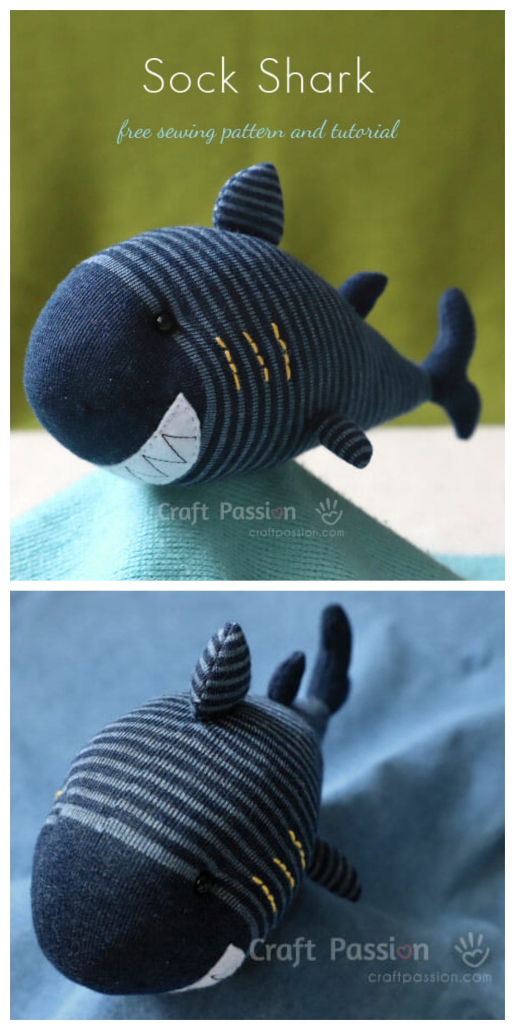 DIY Sock Unicorn Whale Free Sewing Pattern