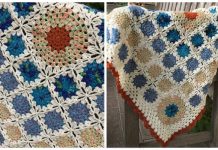 Flowers in the Snow Blanket Free Crochet Pattern
