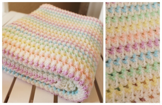Rainbow Starlight Blanket: Crochet pattern