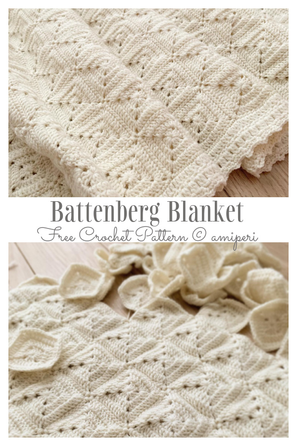 Battenberg Blanket Free Crochet Pattern