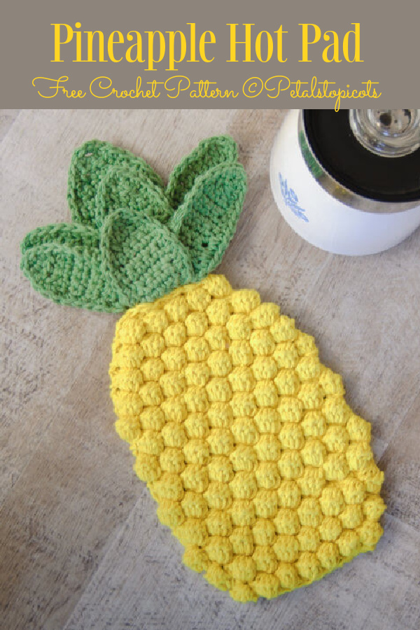 Pineapple Hot Pad Free Crochet Pattern