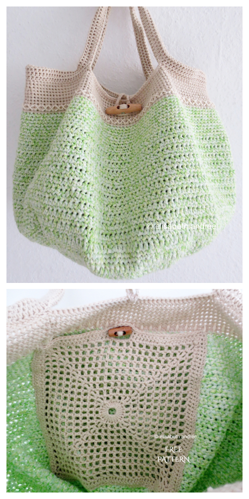 Spring Market Tote Bag Free Crochet Patterns