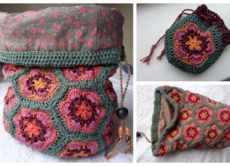 African Flower Bucket Bag Free Crochet Pattern African Flower Bucket Bag Free Crochet Pattern