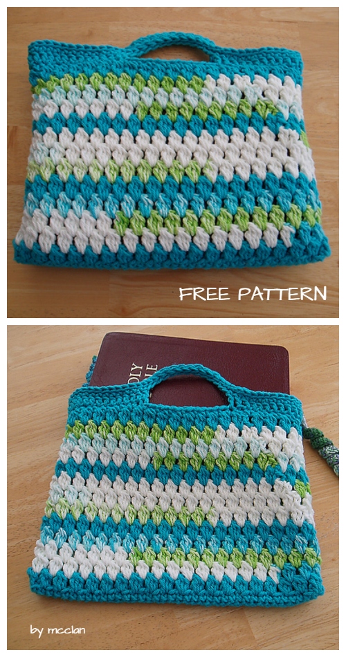 Crochet Cluster Stitch Shoulder Bag Free Crochet Pattern