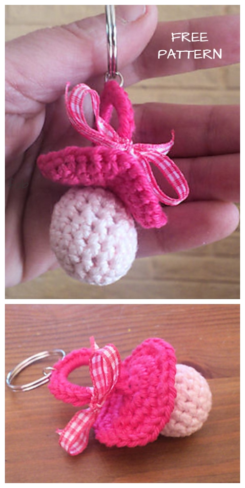 Crochet Baby Pacifier Amigurumi Free Patterns+Video