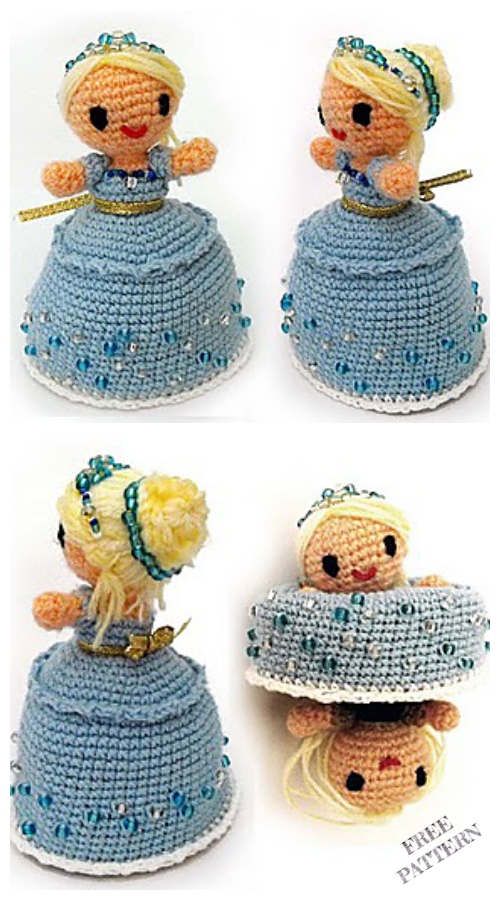 Crochet Cinderella Princess Toy Amigurumi Free Pattern