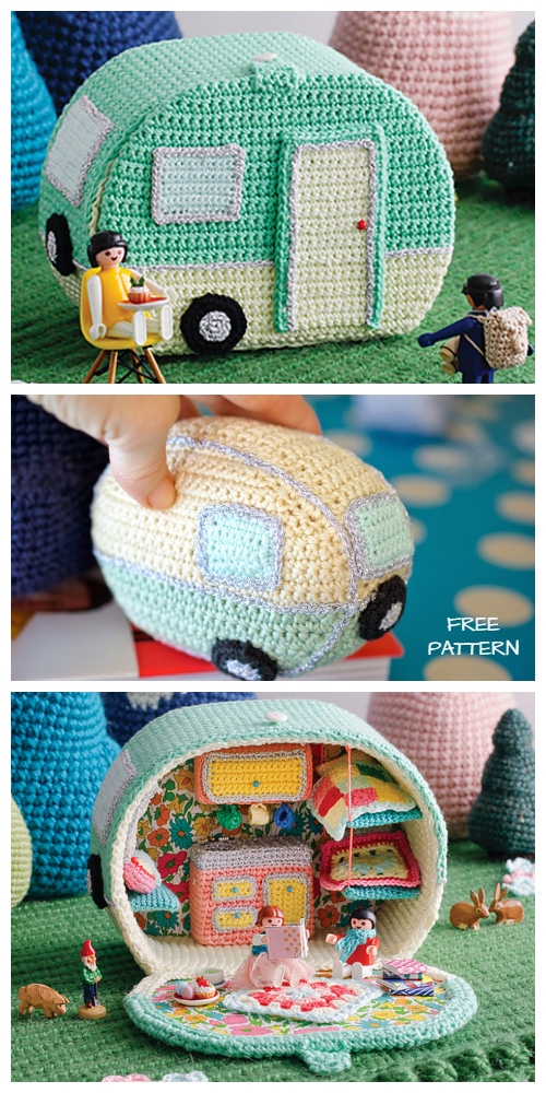 Crochet Mini Vintage Caravan Free Crochet Pattern