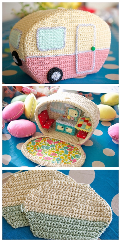 Crochet Mini Vintage Caravan Free Crochet Pattern