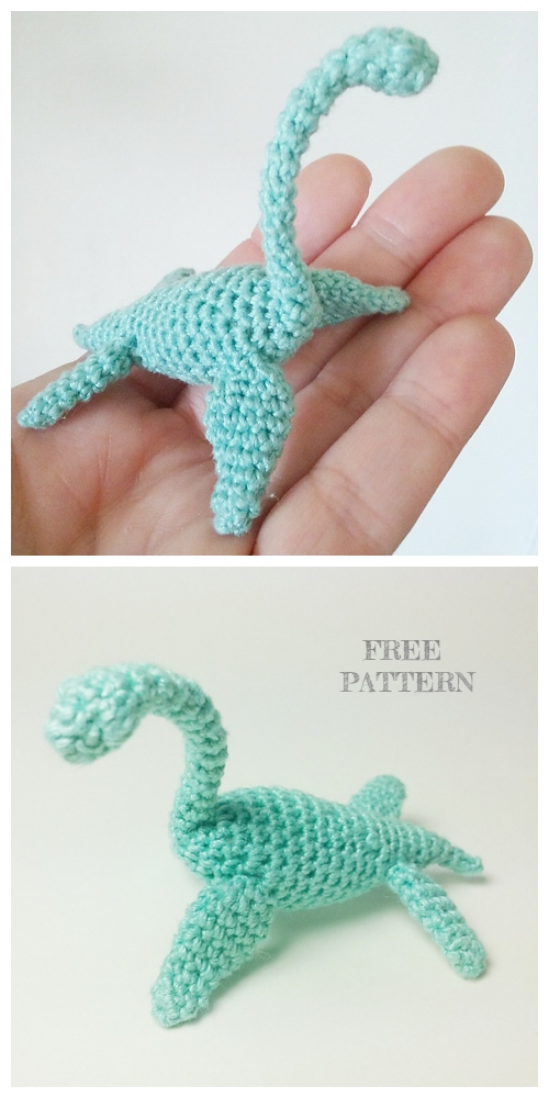 Crochet Mini Nessie Monster Anigurumi Free Patterns