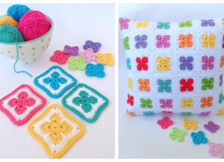 Fleur Square Motif Free Crochet Pattern Easy Fleur Square Motif Free Crochet Pattern