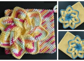 Flower Hot Pads Free Crochet Pattern Flower Hot Pads Free Crochet Pattern
