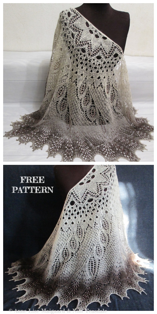 Knit Wild Swan Lace Shawl Free Knitting Pattern
