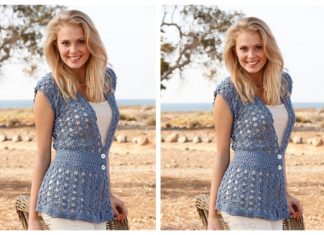 Leona Fan Summer Vest Free Crochet Pattern Leona Fan Summer Vest Free Crochet Pattern