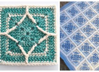 Northern Diamond Square Free Crochet Pattern + Video Northern Diamond Square Free Crochet Pattern + Video