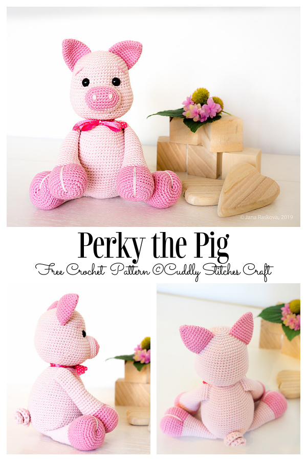 Crochet Perky the Pig Amigurumi Free Patterns